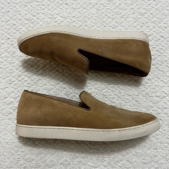 Birdies Shoes - Birdies The Swift Classic Shell Sneakers Beige Suede Slip On Women’s Size 8.5